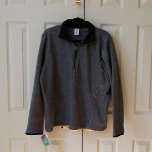 Old Navy Fleece Grey Heather pullover 1/4 zipper